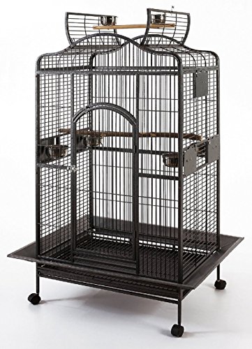 New Large Wrought Iron Open Close Play Top Bird Parrot Cage